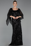 Robe De Soirée Grande Taille Longue Noir ABU6687