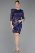 Robe De Soirée Courte Violet ABK1599