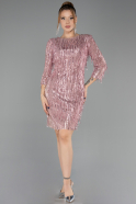 Robe de Soirée Courte Poudre ABK1599