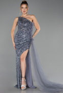 Robe de Soirée Longue Gris ABU4772
