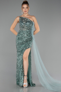 Robe de Soirée Longue Menthe ABU4772