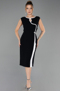 Robe De Invitation Grande Taille Midi Noir ABK2710