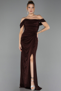 Robe de Soirée Longue Brun ABU6696