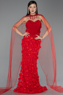 Robe de Soirée Longue Rouge ABU6739