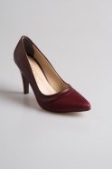 Chaussures Soirée Cuir Rouge Bordeaux BA509