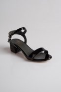 Chaussures De Soirée Miroir-Argenté Noir PK5302