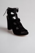 Chaussures De Soirée En Daim Noir PK6323