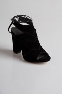 Chaussures de Soirée en Daim Noir PK6325