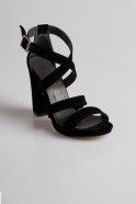 Chaussures De Soirée En Daim Noir PK6307