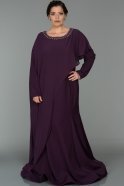 Robes À Taille Large Longue Prune S4429