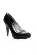 Chaussures De Soirée En Satin Noir AK577-1811