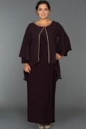 Robes À Taille Large Longue Prune N5072