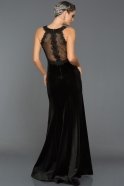 Robe De Soirée Longue En Velours Noir GG7008