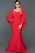 Robe Grande Taille Longue Rouge ABU353