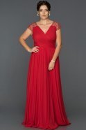 Robe Grande Taille Longue Rouge ABU025