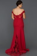 Robe Grande Taille Longue Rouge ABU013