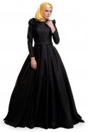 Robe De Soirée Hijab Noir K4351441