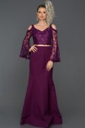 Robe de Fiançaille Longue Violet ABU1359