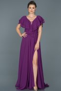 Robe de Soirée Longue Violet ABU1073