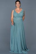 Robe Grande Taille Longue Turquoise ABU004