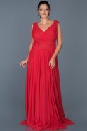 Robe Grande Taille Longue Rouge ABU004