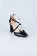 Chaussures de Soirée Peau Noir MJ1019