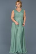 Robe Grande Taille Longue Turquoise ABU056