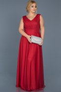 Robe Grande Taille Longue Rouge ABU056