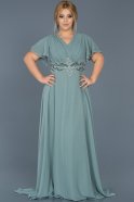 Robe Grande Taille Longue Turquoise ABU535