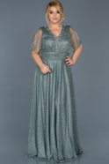 Robe Grande Taille Longue Turquoise ABU090