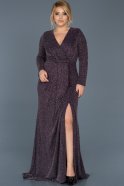Robe de Soirée Grande Taille Violet ABU595