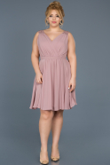 Robe Grande Taille Courte Couleur Rose ABK381