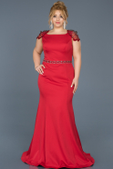 Robe Grande Taille Longue Rouge ABU468