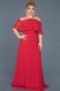 Robe Grande Taille Longue Rouge ABU470