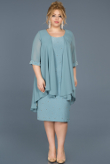 Robe Grande Taille Turquoise ABK024