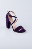 Chaussure de Soirée Couleur daim Violet AB1012