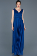 Robe de Cérémonie Longue Bleu Saxe ABU692