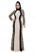 Robe De Soirée Hijab Blanc S3928