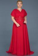 Robe Grande Taille Longue Rouge ABU535