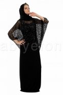 Robe De Soirée Hijab Noir S3818