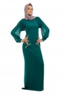 Robe De Soirée Hijab Émeraude S3670