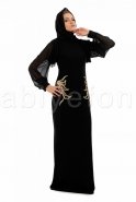 Robe De Soirée Hijab Noir S3670