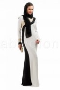 Robe De Soirée Hijab Blanc S3808
