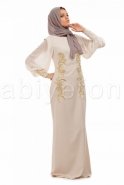 Robe De Soirée Hijab Blanc S3684