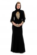 Robe De Soirée Hijab Noir C6057