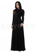 Robe De Soirée Hijab Noir S3604