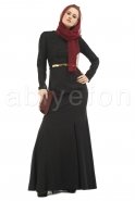 Robe De Soirée Hijab Noir S3675
