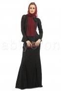 Robe De Soirée Hijab Noir S9000
