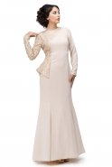 Robe De Soirée Hijab Blanc S3616