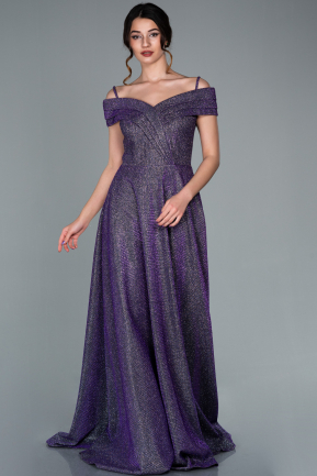 Robe de Fiançaille Longue Violet ABU2096